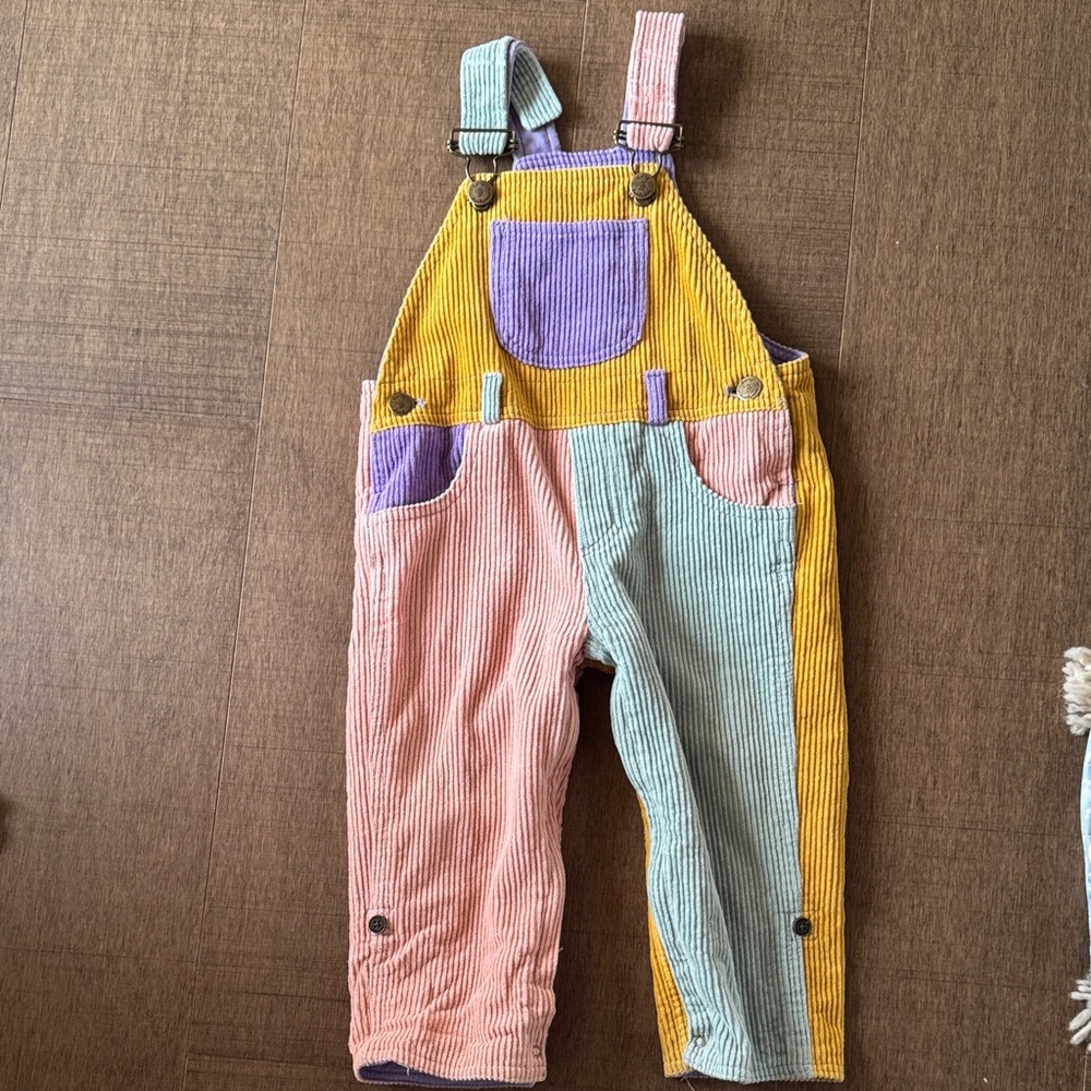 Dotty Dungaree Cord Overalls